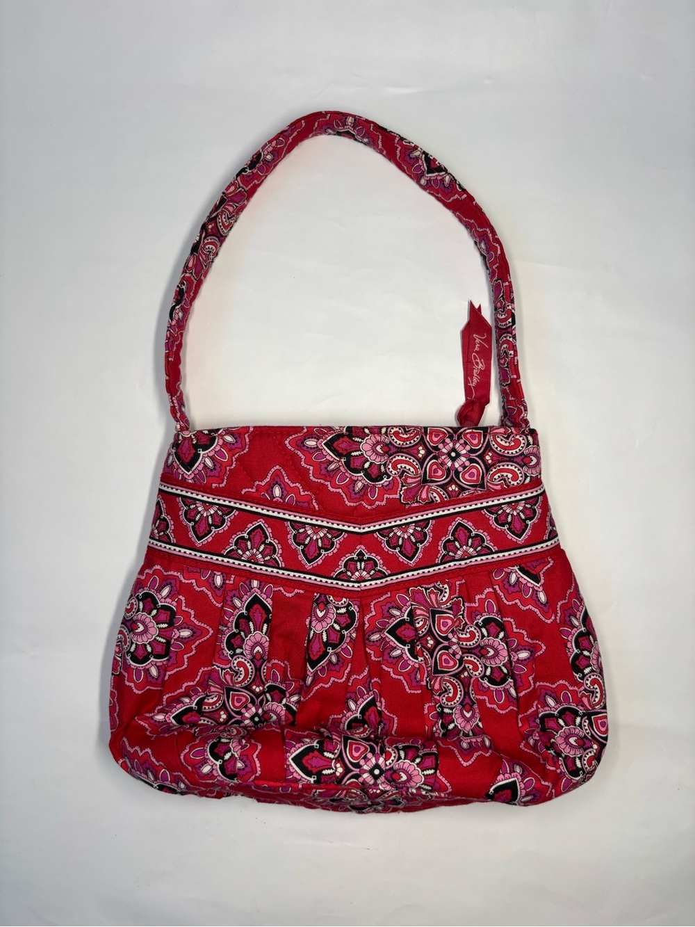 Vera Bradley Hannah Frankly Scarlet Small Paisley Shoulder Bag Zips